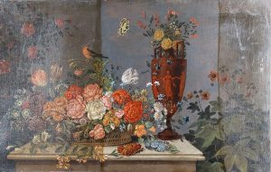 Stilleben 18. Jahrhundert, teilweise gereinigt