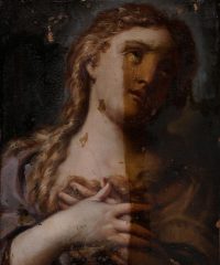 Öbbild 18. Jahrhundert - teilweise gereinigt, noch mit alten Retuschen